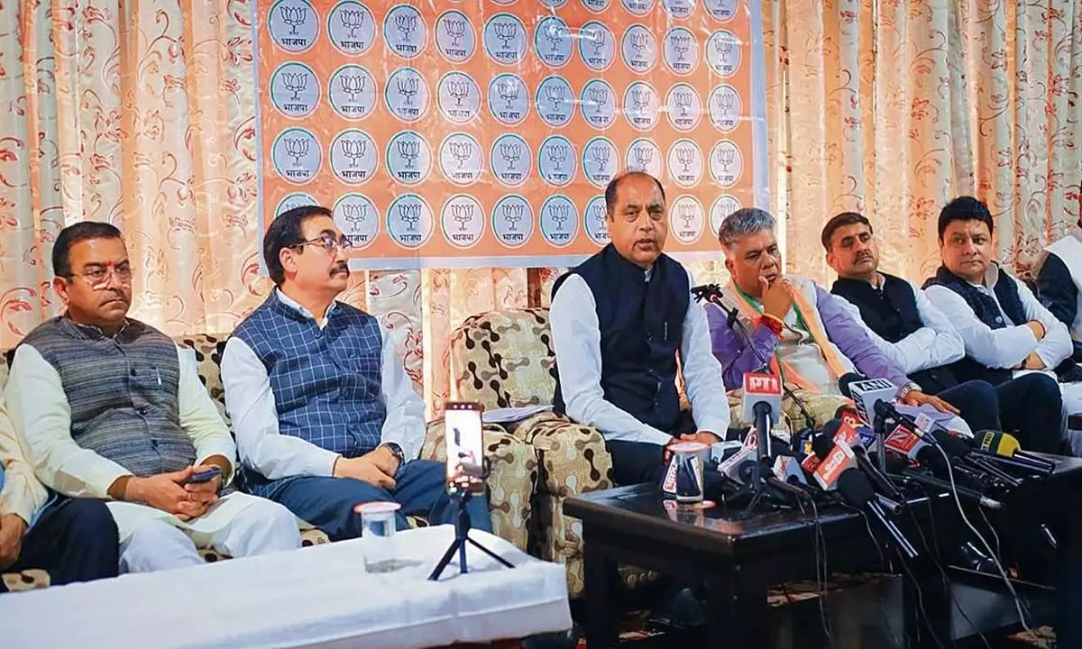 कांग्रेस में बगावत के लिए हिमाचल के सीएम खुद जिम्मेदार: जय राम ठाकुर