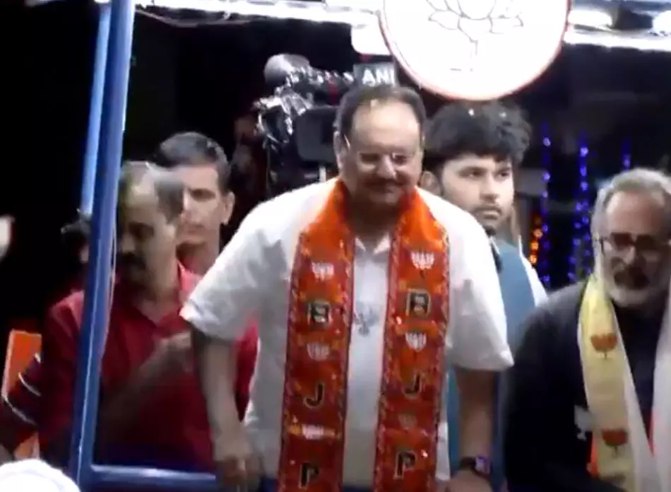 राष्ट्रीय अध्यक्ष जेपी नड्डा ने तिरुवनंतपुरम में किया रोड शो