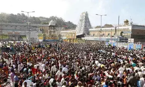सर्व दर्शन के लिए 12 घंटे का समय लेने के लिए तिरुमाला में भक्तों की भीड़ बढ़ गई है