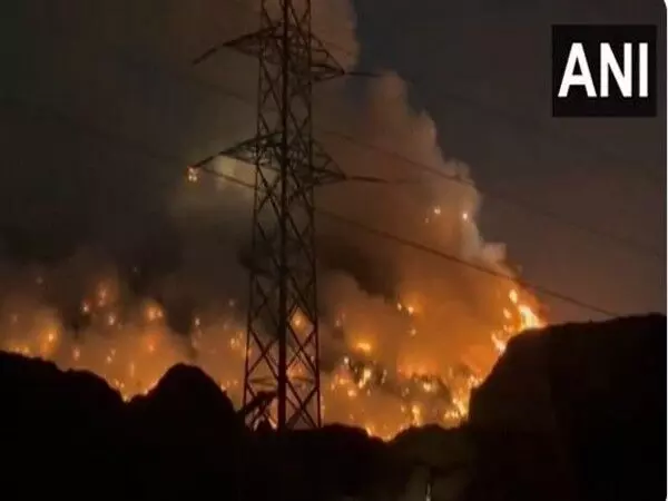 दिल्ली के ग़ाज़ीपुर लैंडफिल साइट पर लगी भीषण आग