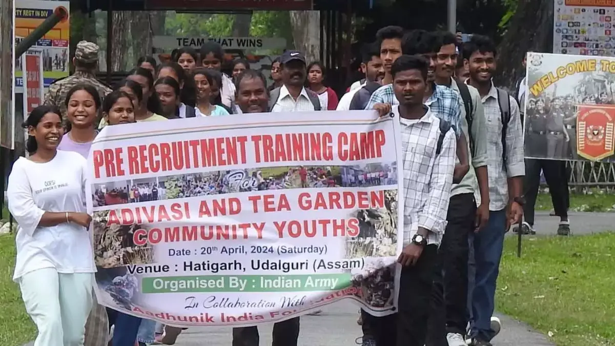 असम के उदलगुरी जिले में अदावासी, चाय जनजातियों के लिए अग्निवीर पूर्व-भर्ती प्रशिक्षण शिविर आयोजित