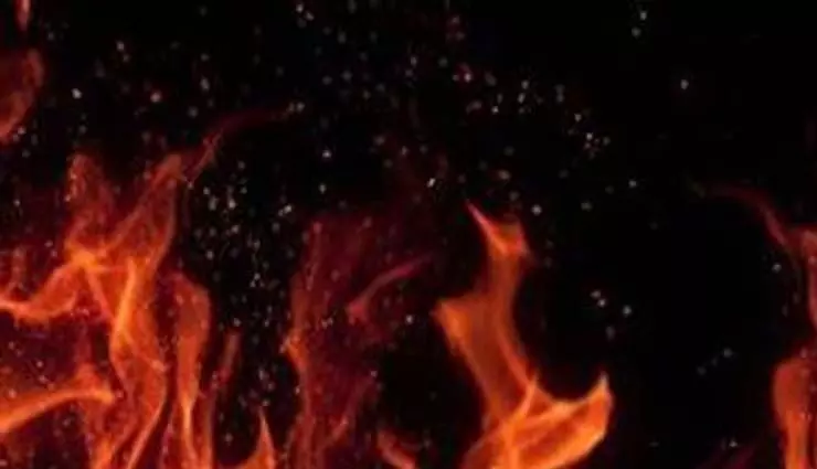 असम गुवाहाटी में नूनमाटी के पास भीषण जंगल की आग