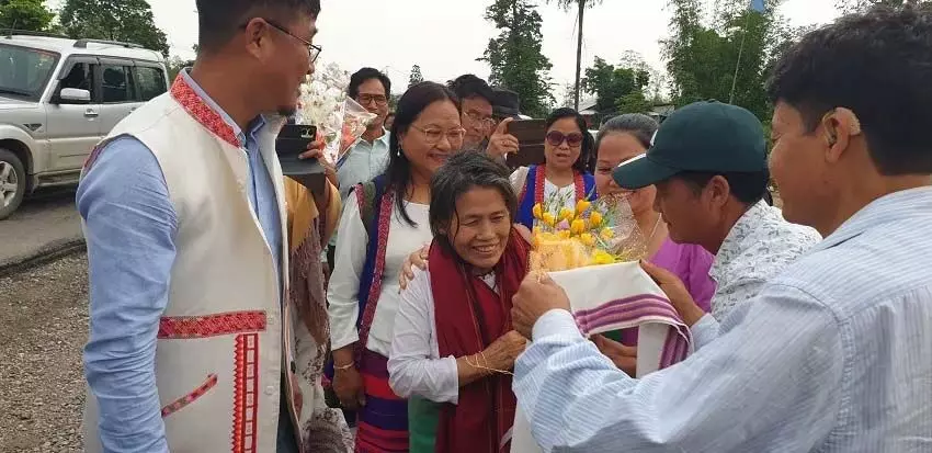 पद्मश्री यानुंग जमोह लेगो का पूर्वी सियांग जिले में गर्मजोशी से स्वागत किया गया