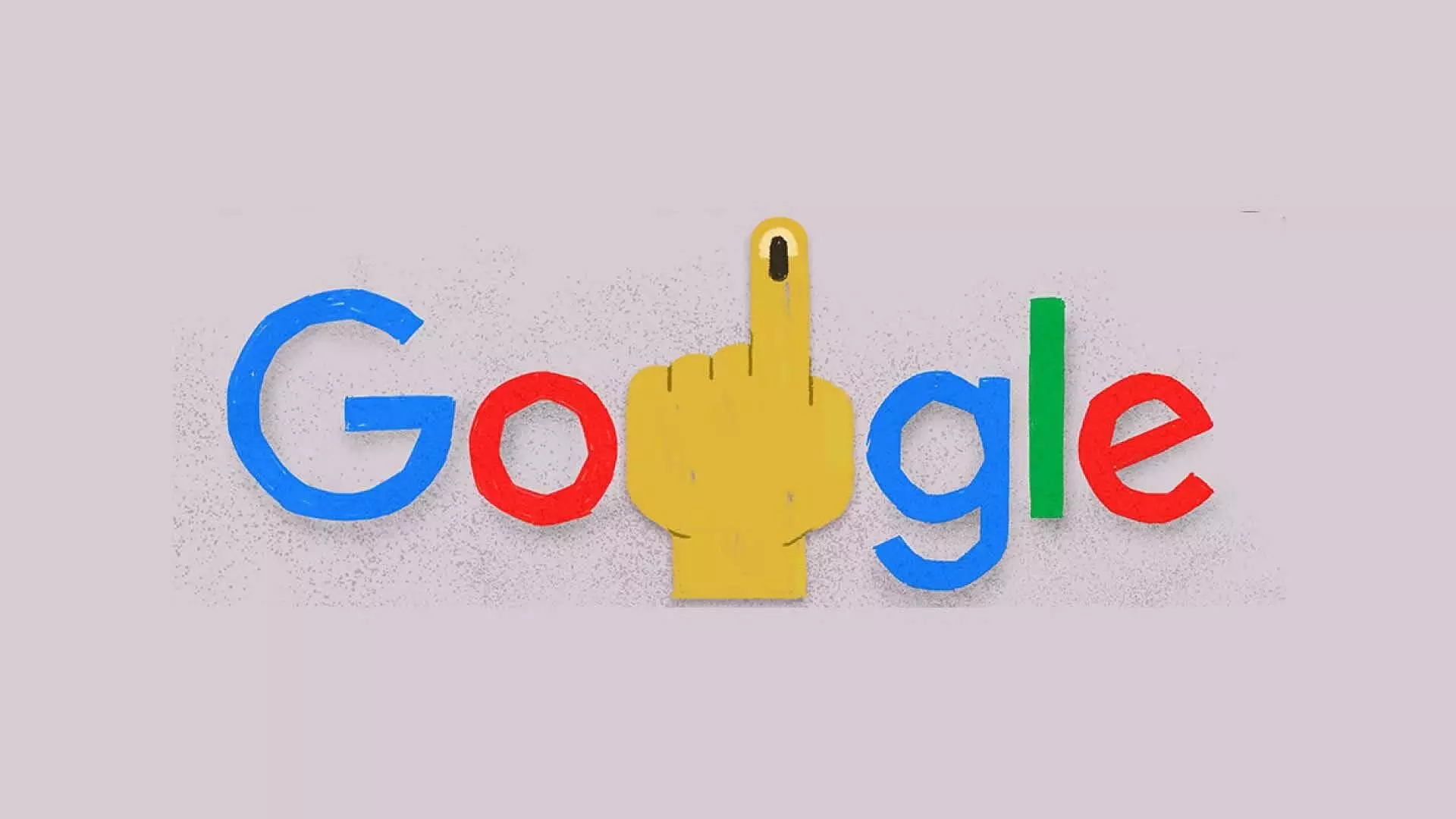 गूगल ने election के लिए बनाया नया डूडल, स्याही के साथ दिख रही इंडेक्स फिंगर