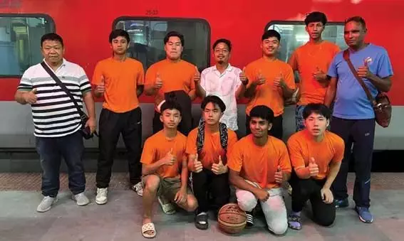 राज्य की बास्केटबॉल टीम नैटल स्कूल गेम्स के लिए रवाना