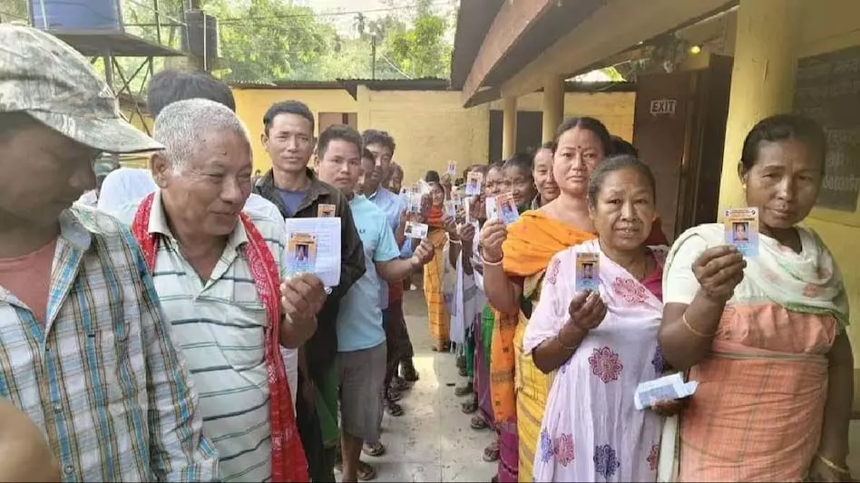 असम में शाम 5 बजे तक 70.67 प्रतिशत मतदान दर्ज