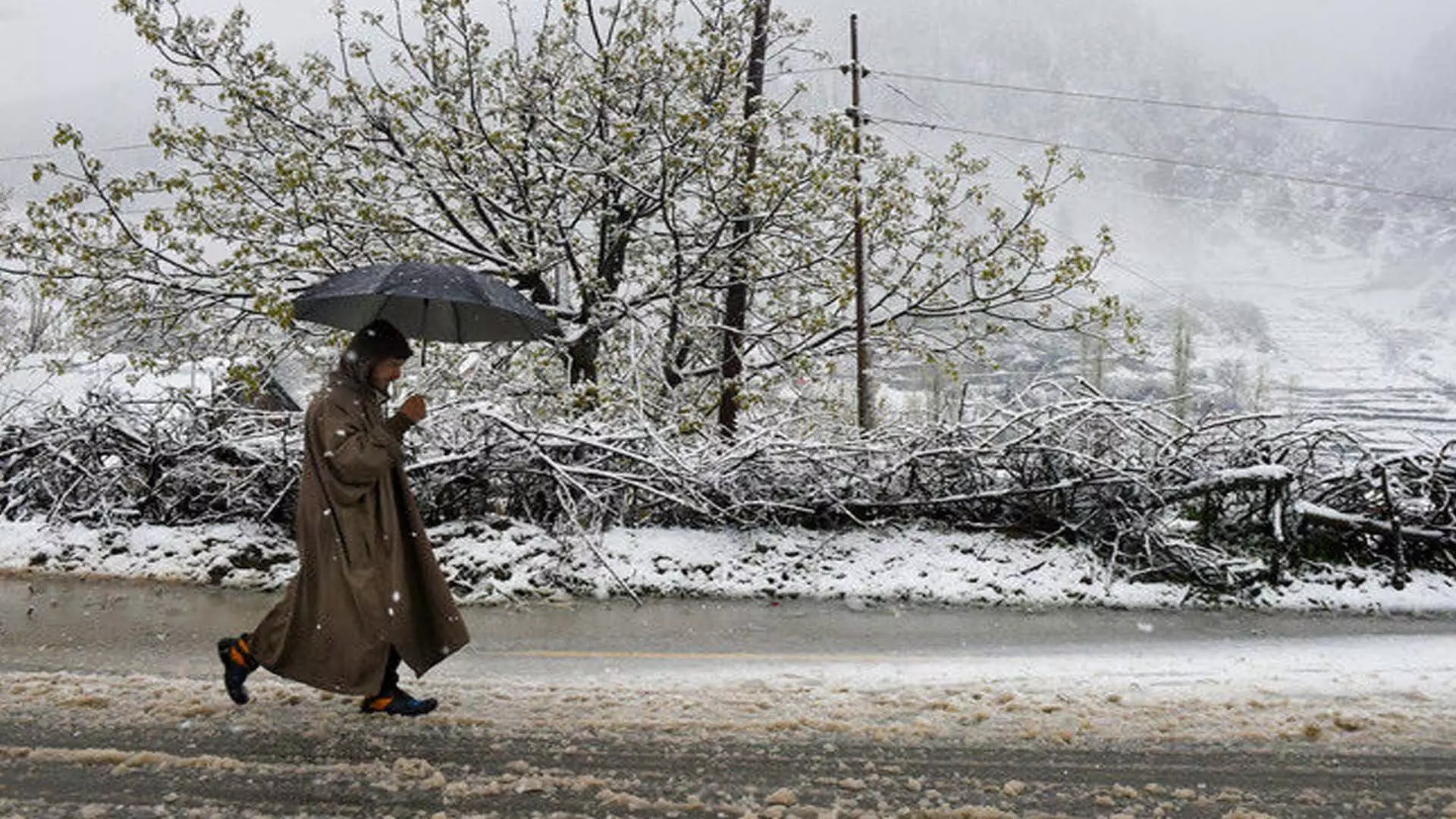 जम्मू-कश्मीर में ताजा बर्फबारी के बाद मुगल रोड बंद