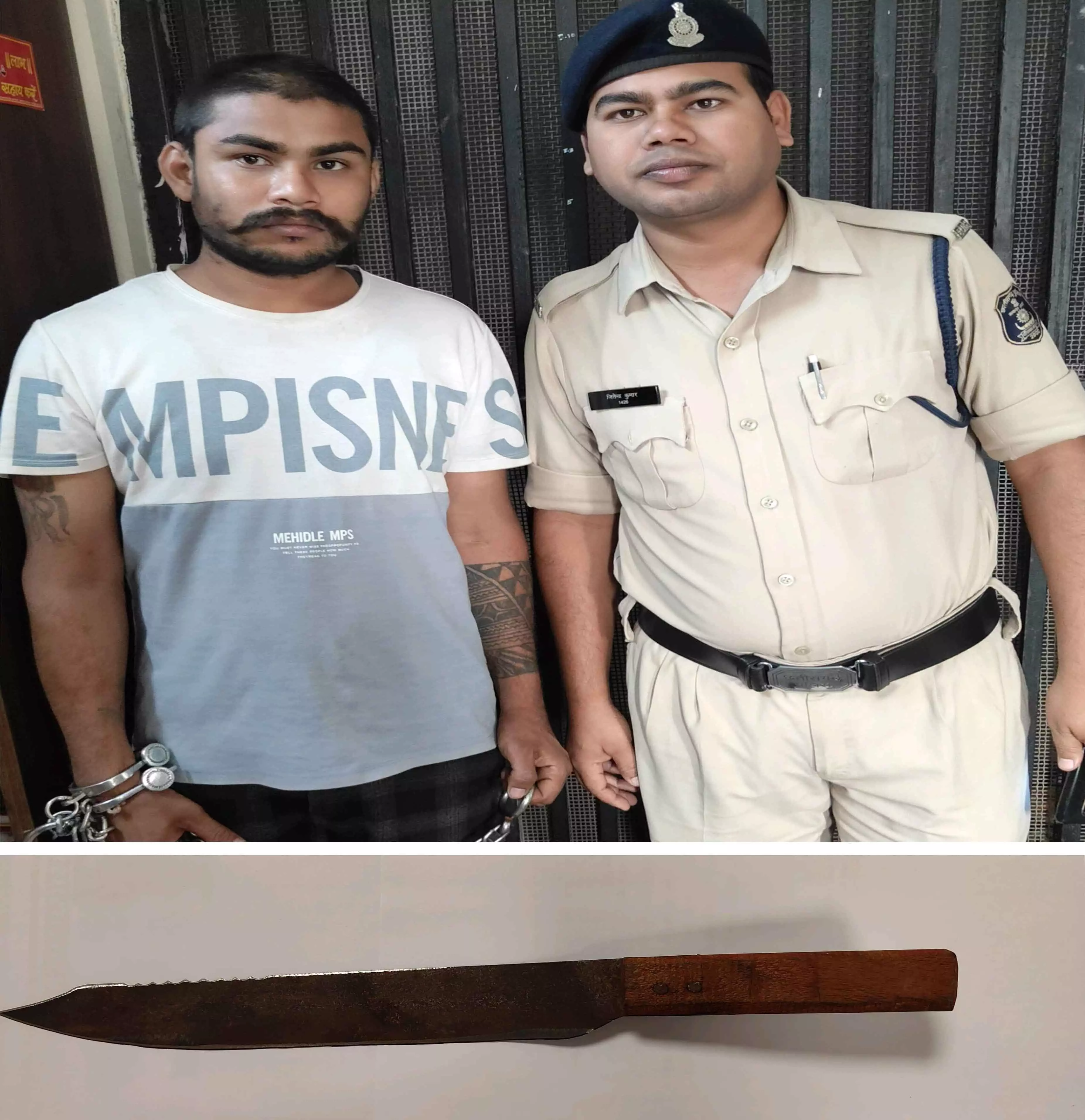 गोकुल मंदिर की गली में चाकू लेकर घूमते युवक गिरफ्तार