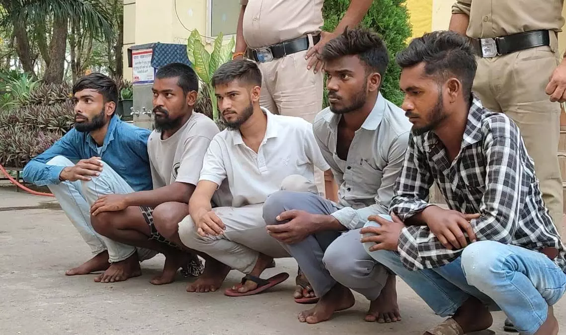 मारपीट करने वाले 5 बदमाश गिरफ्तार, रायगढ़ पुलिस ने की कार्रवाई