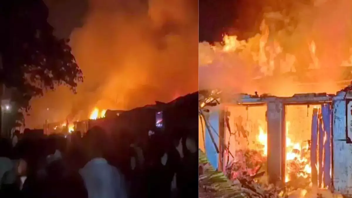 पूर्णिया के फल मंडी में लगी आग, 50 करोड़ की संपत्ति का नुकसान