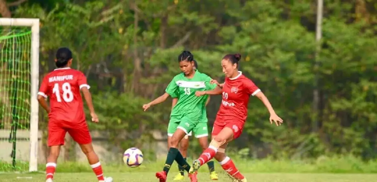 महिला राष्ट्रीय फुटबॉल टूर्नामेंट,मणिपुर ने झारखंड को 7-0 से हराया, सिक्किम ने महाराष्ट्र को 1-1 से हराया