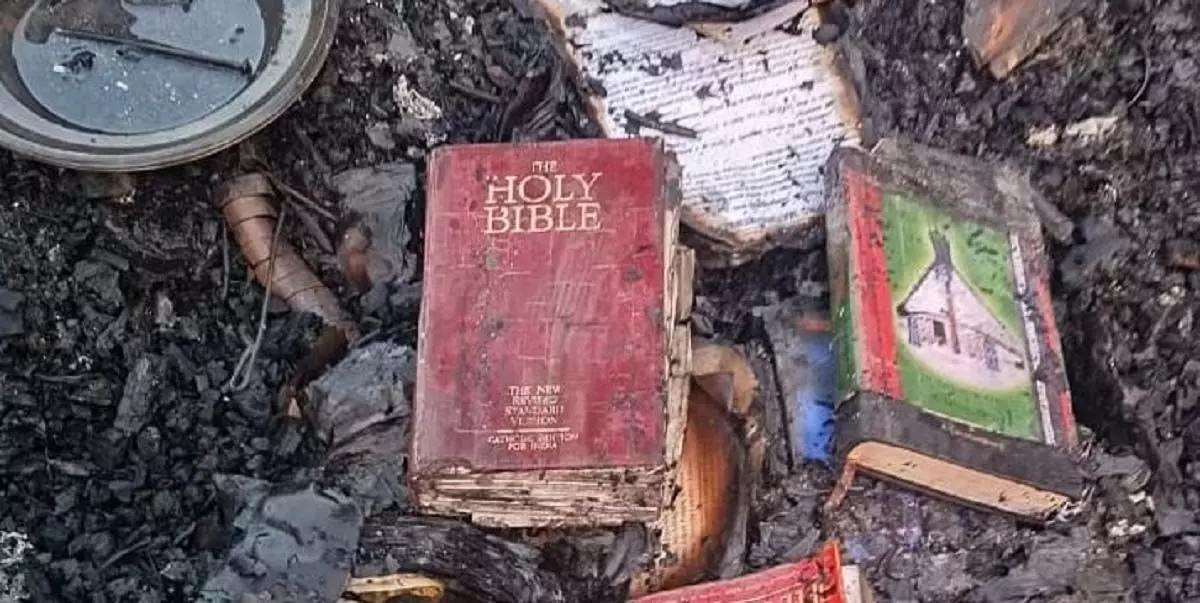 नागालैंड उपद्रवियों ने चर्च को जलाने की कोशिश की