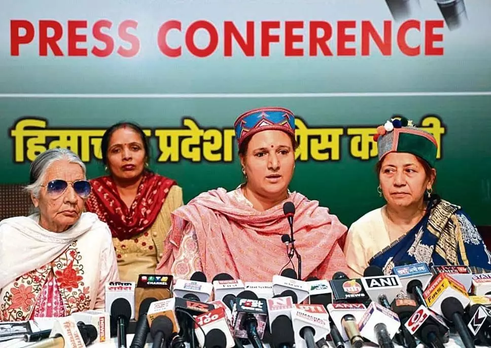 शिमला: महिला कांग्रेस नेताओं ने भाजपा को आड़े हाथों लिया