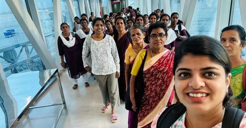 केरल की महिला कचरा संचालक एक बार हवाईअड्डा देखने की इच्छा रखती