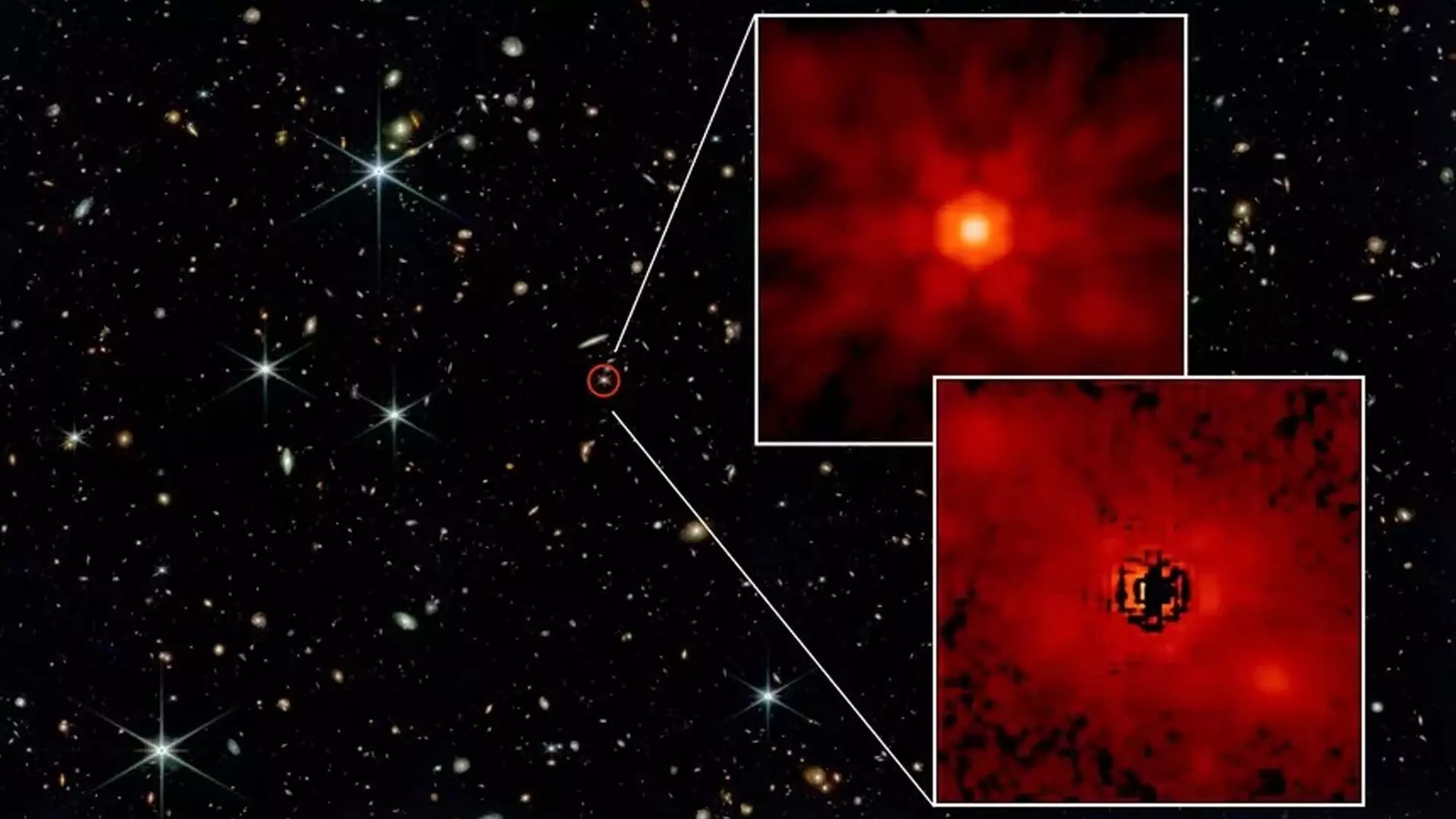 जेम्स वेब टेलीस्कोप ने पहली बार ब्रह्मांड के सबसे बड़े, पुराने ब्लैक होल के चारों ओर तारों के प्रकाश को मापा