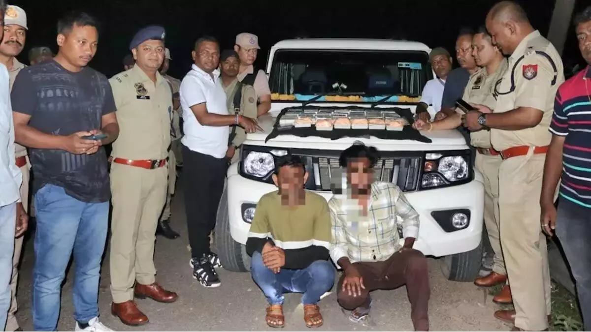 कछार में पुलिस ने फायरिंग की, 7 करोड़ रुपये की हेरोइन जब्त