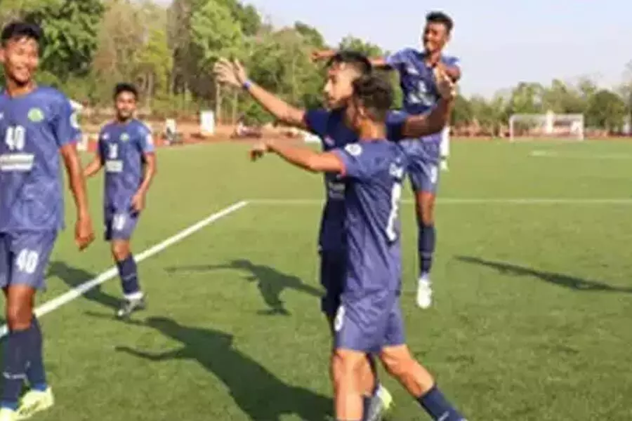 पुरुष फुटबॉल राष्ट्रीय असम ने त्रिपुरा पर बड़ी जीत हासिल की