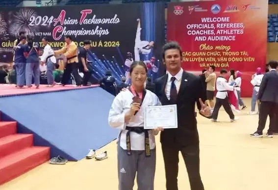 बायोर ने आठवीं एशियाई ताइक्वांडो पूमसे चैंपियनशिप में कांस्य पदक जीता