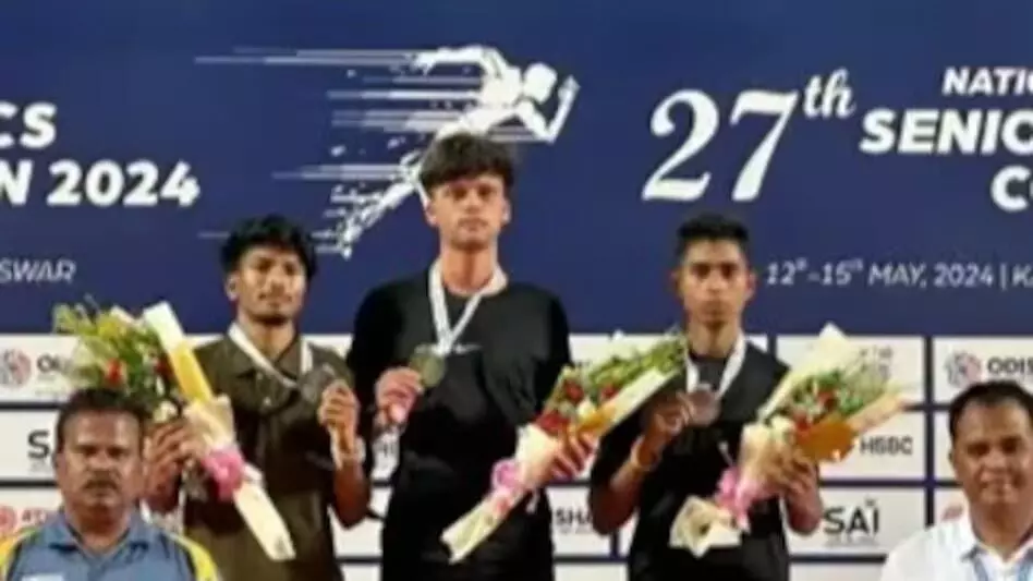 असम के मेहेदी हसन ने राष्ट्रीय एथलेटिक्स चैम्पियनशिप में स्वर्ण पदक हासिल किया