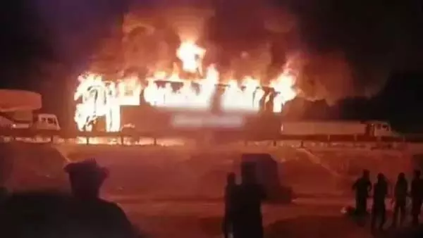 हरियाणा  नूंह में धार्मिक स्थलों पर जा रहे श्रद्धालुओं की बस में लगी  आग, 8 दर्दनाक मौत, 24 घायल