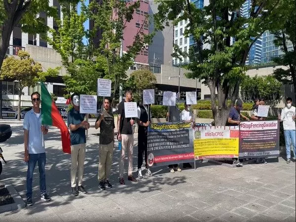 बलूच नेशनल मूवमेंट की बुसान शाखा ने दक्षिण कोरिया में ग्वादर बाड़बंदी के खिलाफ विरोध प्रदर्शन आयोजित किया