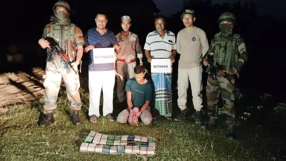 असम के कछार जिले में 3 करोड़ से अधिक की हेरोइन जब्त, एक गिरफ्तार