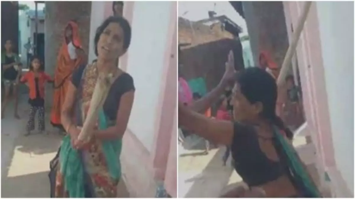 दमोह जिले में अवैध शराब बेचने वाली महिला ने पिता और बेटी पर किया डंडे से हमला