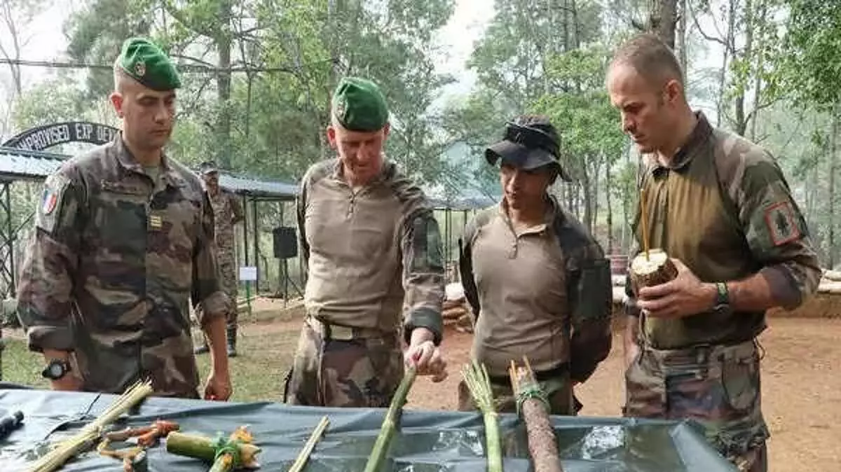 भारत-फ्रांसीसी सेनाओं का संयुक्त सैन्य अभ्यास शक्ति जंगल अस्तित्व अभ्यास शुरू