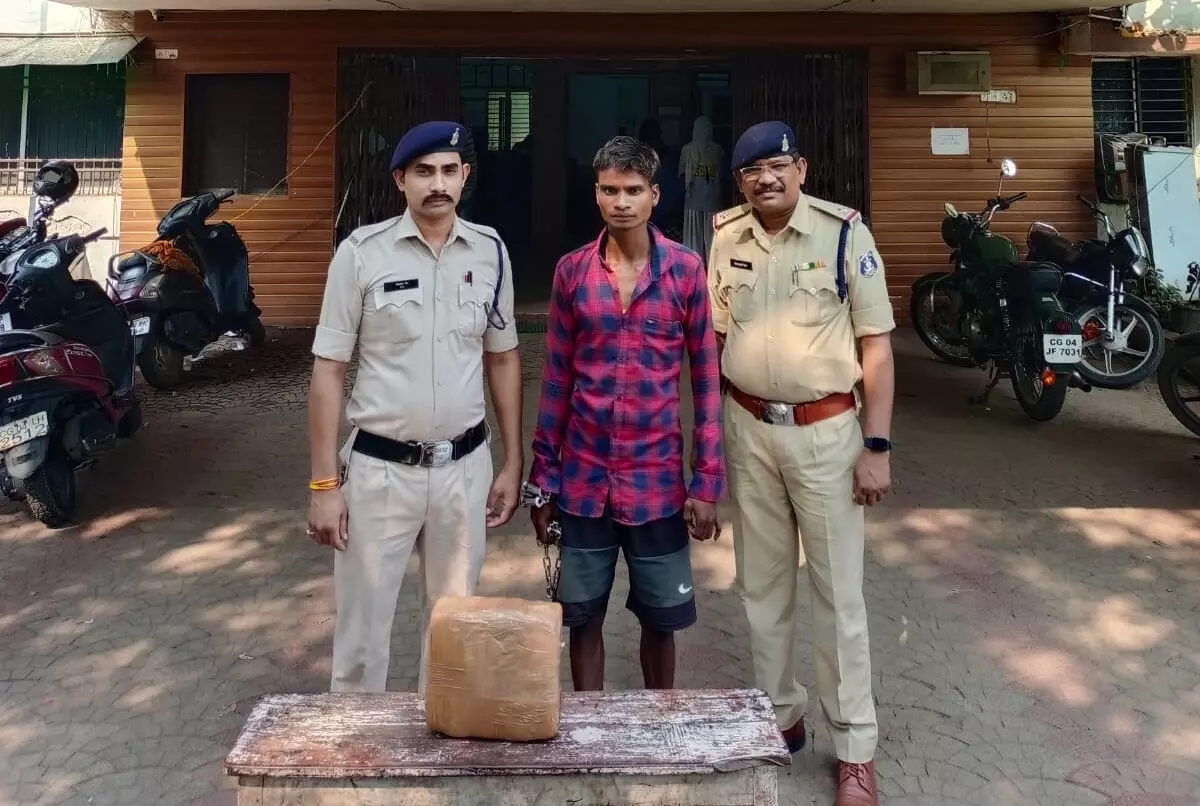 सुकमा का युवक रायपुर में गांजा सप्लाई करते गिरफ्तार