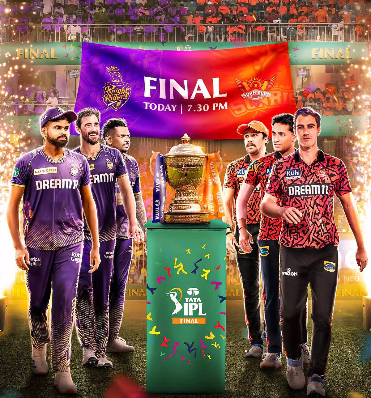 IPL FINAL 2024: सनराइजर्स हैदराबाद ने जीता टॉस लिया बैटिंग का फैसला