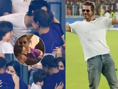 केकेआर की जीत पर शाहरुख खान ने पत्नी गौरी को किया किस