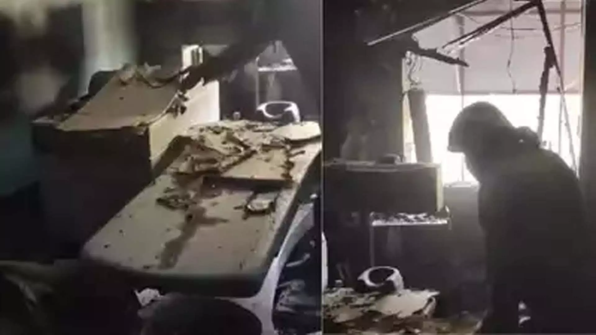 दिल्ली , पश्चिम विहार के नेत्र अस्पताल में लगी आग