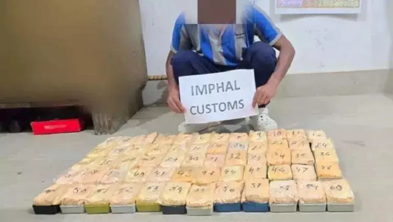 मणिपुर इंफाल में 3.5 करोड़ रुपये की ब्राउन शुगर के साथ तस्कर गिरफ्तार