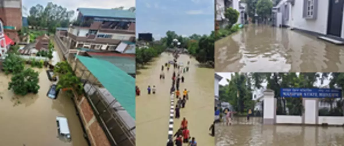 Manipur : मणिपुर में भूस्खलन और बाढ़ से 3 की मौत, हजारों लोग प्रभावित