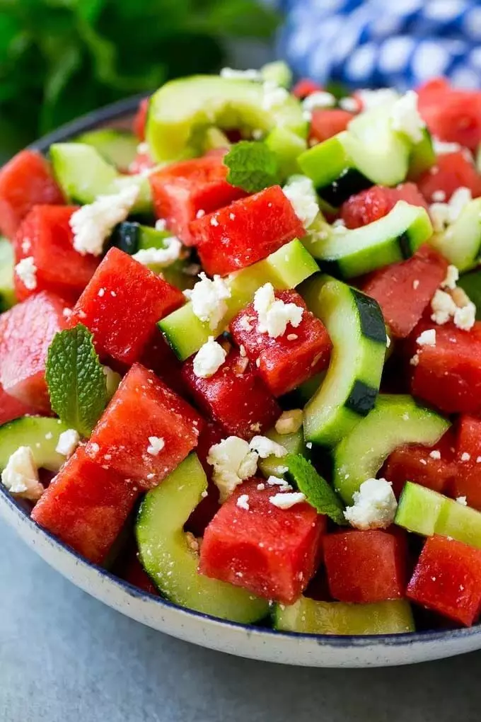 WATERMELON SALAD : गर्मियों में खाइये ये तरबूज का salad जानिए रेसिपी
