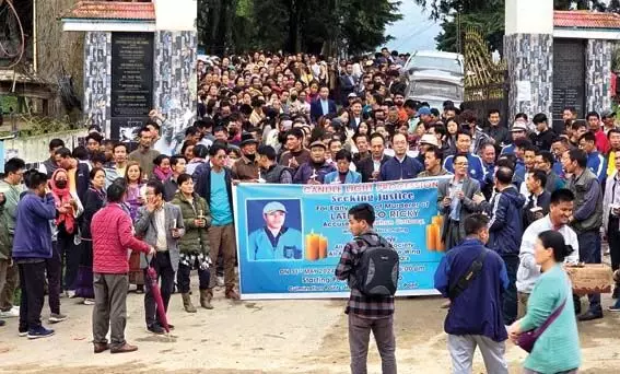 Arunachal  : दिवंगत मिलो रिकी के लिए एकजुटता मार्च निकाला गया