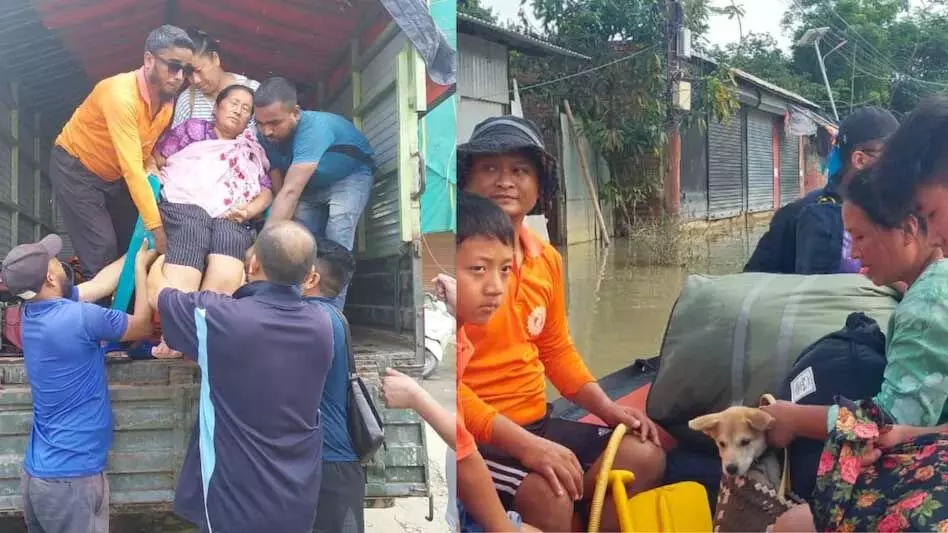 manipur news :  राइफल्स, एनडीआरएफ ने बाढ़ प्रभावित मणिपुर में चौबीसों घंटे राहत अभियान चलाया