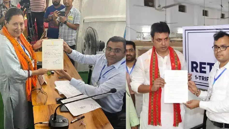 Tripura News: में भाजपा को मिली भारी जीत, दोनों उम्मीदवारों ने विकास के लिए काम करने की कसम खाई