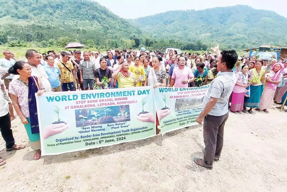ASSAM NEWS :  विश्व पर्यावरण दिवस पर ग्रामीणों ने बोको नदी में रेत-बजरी खनन रोकने की मांग को लेकर रैली निकाली