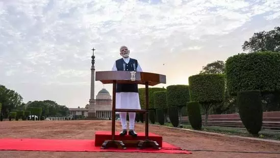 Delhi: राष्ट्रपति भवन में नरेंद्र मोदी का शपथ ग्रहण समारोह