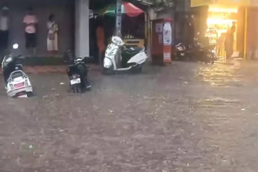 Maharashtra : ठाणे, पालघर में भारी बारिश, कुछ इलाकों में जलभराव