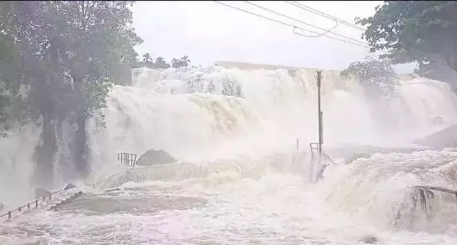 CHENNAI: पेचिपराई जलाशय से पानी ओवरफ्लो होने से थिरुपराप्पु झरने में बाढ़ आ गई