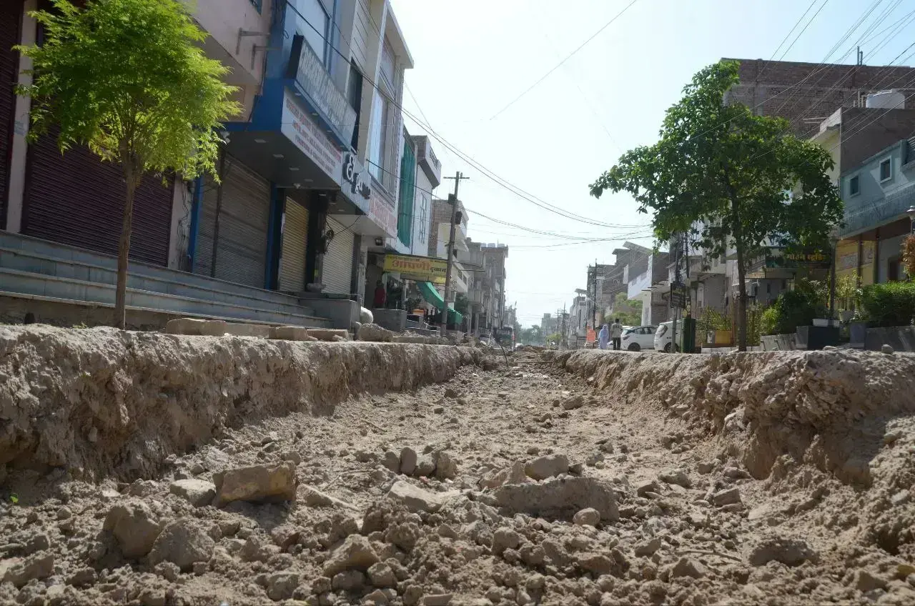 Sri Ganganagar: वाटर लाइन बिछाने के लिए सड़कें खोदी, मगर उससे भरना भूल गई ठेका कंपनी