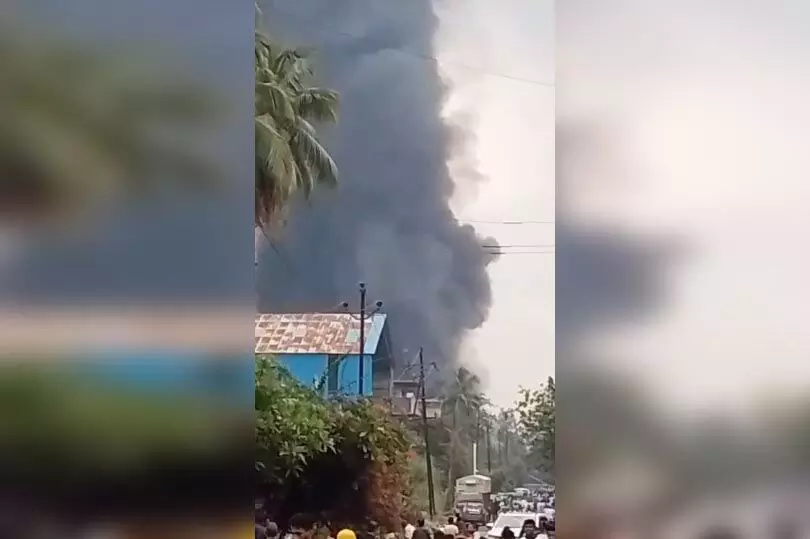 केमिकल कंपनी में लगी भीषण आग, कई किलोमीटर से दिख रहा धुएं का गुबार