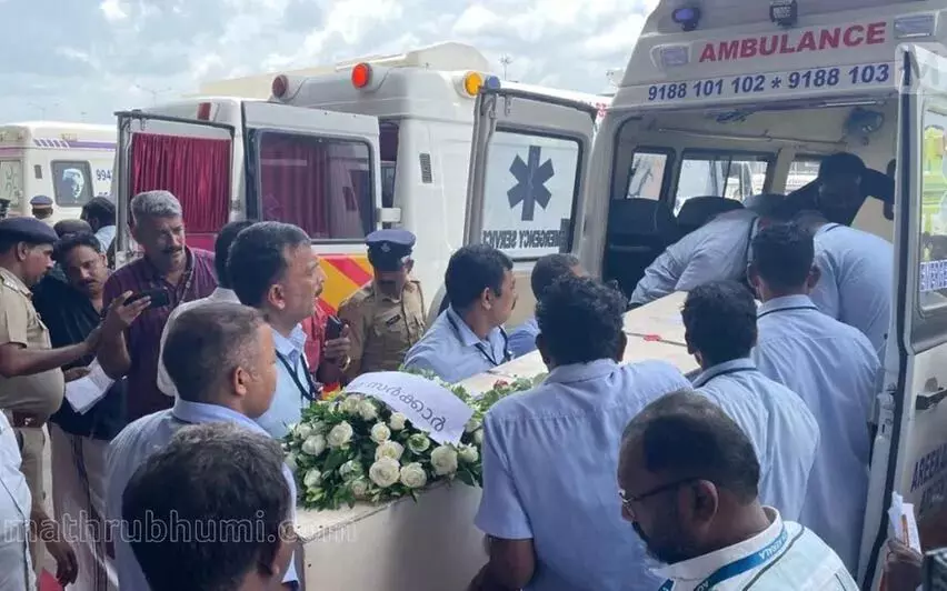 Kerala news : कुवैत अग्नि त्रासदी केरल ने पीड़ितों को अश्रुपूर्ण विदाई दी