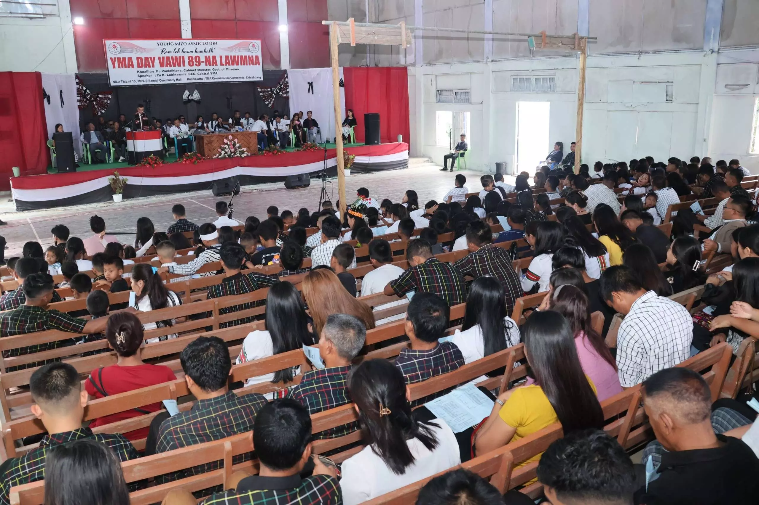 PWD मंत्री पु वनलालह्लाना ने चियाहत्लांग गांव में 89वां वाईएमए दिवस मनाया