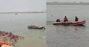 The boat capsized in the river: गंगा दशहरा पर पटना में भरी नाव नदी में पलटी