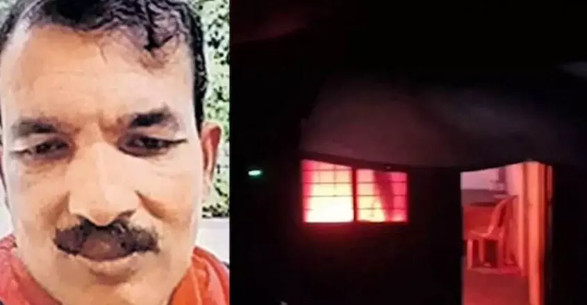 Kerala news : इडुक्की में एक व्यक्ति ने बुजुर्ग महिला और उसके बेटे के घर में आग लगा दी
