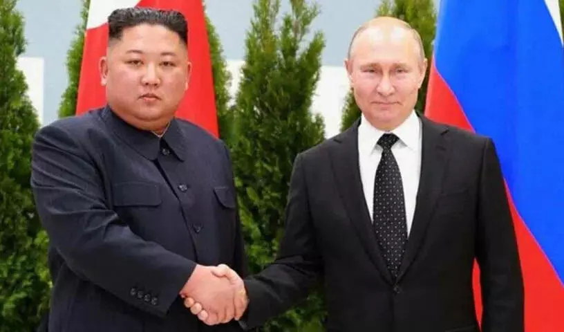 Seoul:पुतिन ने उत्तर कोरिया के किम को धन्यवाद दिया कहा हम मिलकर प्रतिबंधों को हराएंगे