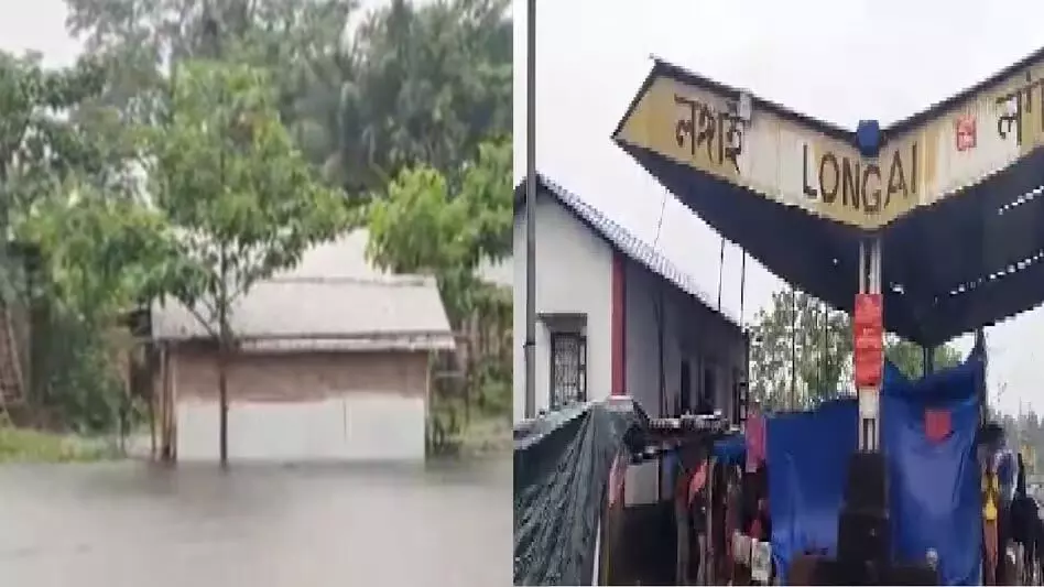 ASSAM NEWS : असम के करीमगंज में भीषण बाढ़, विस्थापित निवासियों के लिए 30 राहत शिविर खोले गए